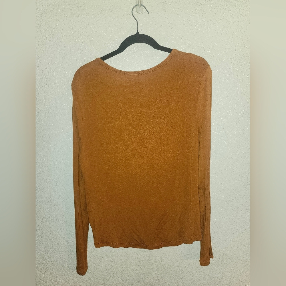 🥕NWOT Double Zero "Gotta Have It Longsleeve Top" Cinnamon or Carrot🥕 • Large🥕 - Picture 6 of 8
